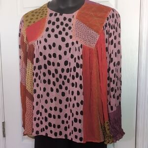 bl^nk London Black and Pink Boxy Blouse with Relaxed Fit